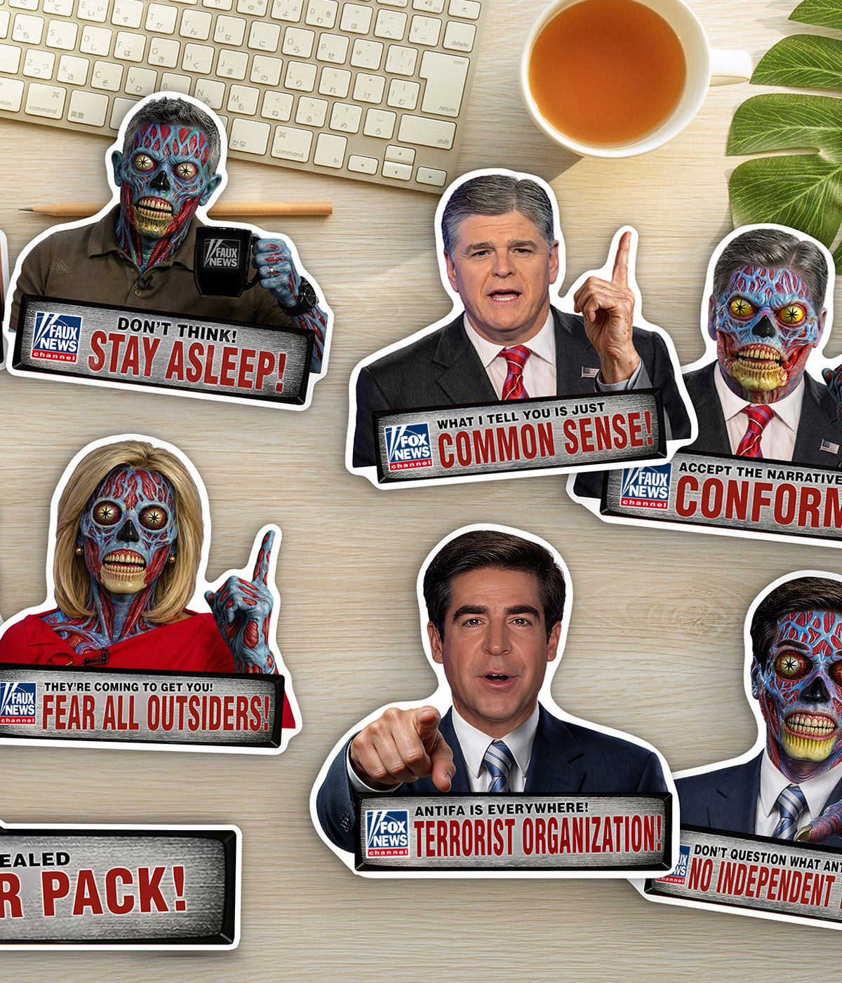 stickeer pack Tyson XIX Faux News sticker collection